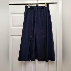 Thimbles 100% size 3/4 navy wool long skirt